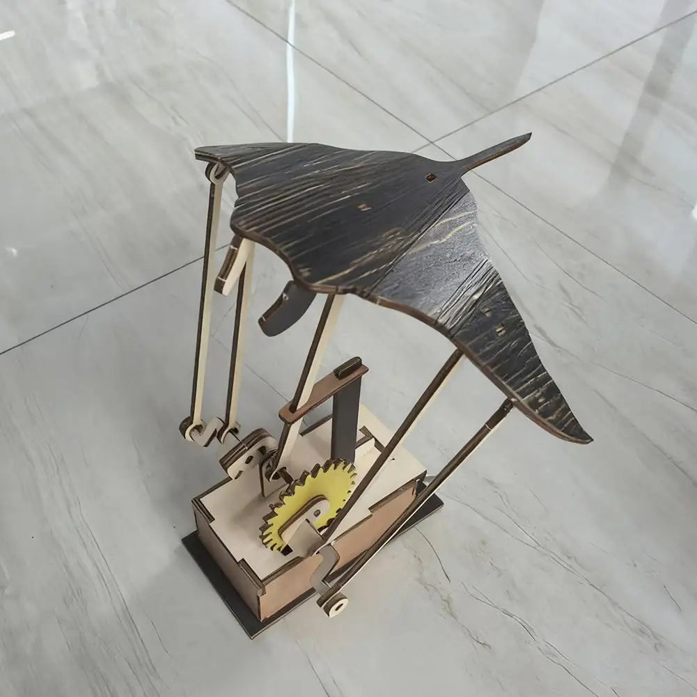 Artisan Wooden Manta Ray Automaton Handcrafted