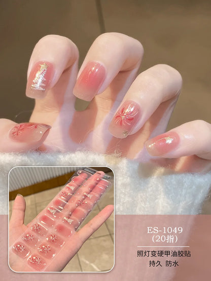 20 Tips Christmas Series UV Semi-cured Gel Nail Stickers
