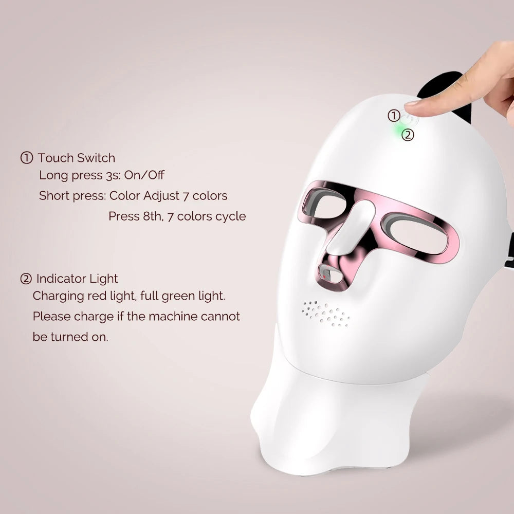 7 Color LED Facial Mask Face and Neck