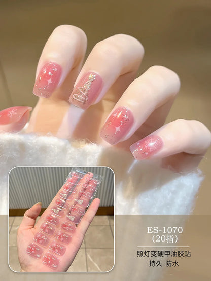 20 Tips Christmas Series UV Semi-cured Gel Nail Stickers