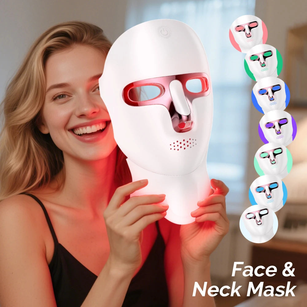 7 Color LED Facial Mask Face and Neck