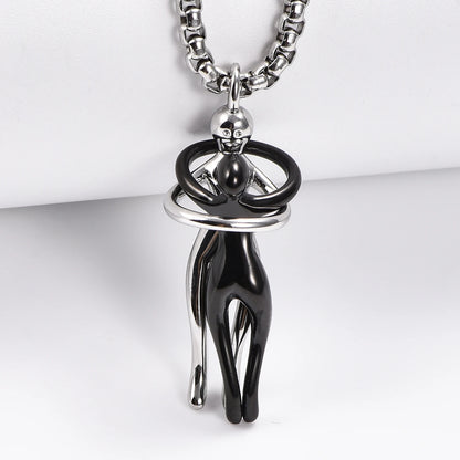 Couple's Stainless Steel Fashion Hug