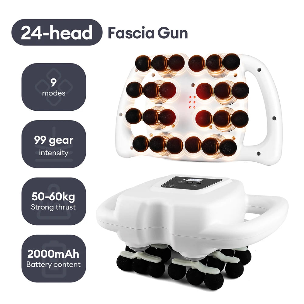 42-Heads Fascia Gun High-Frequency Vibration Body Massage