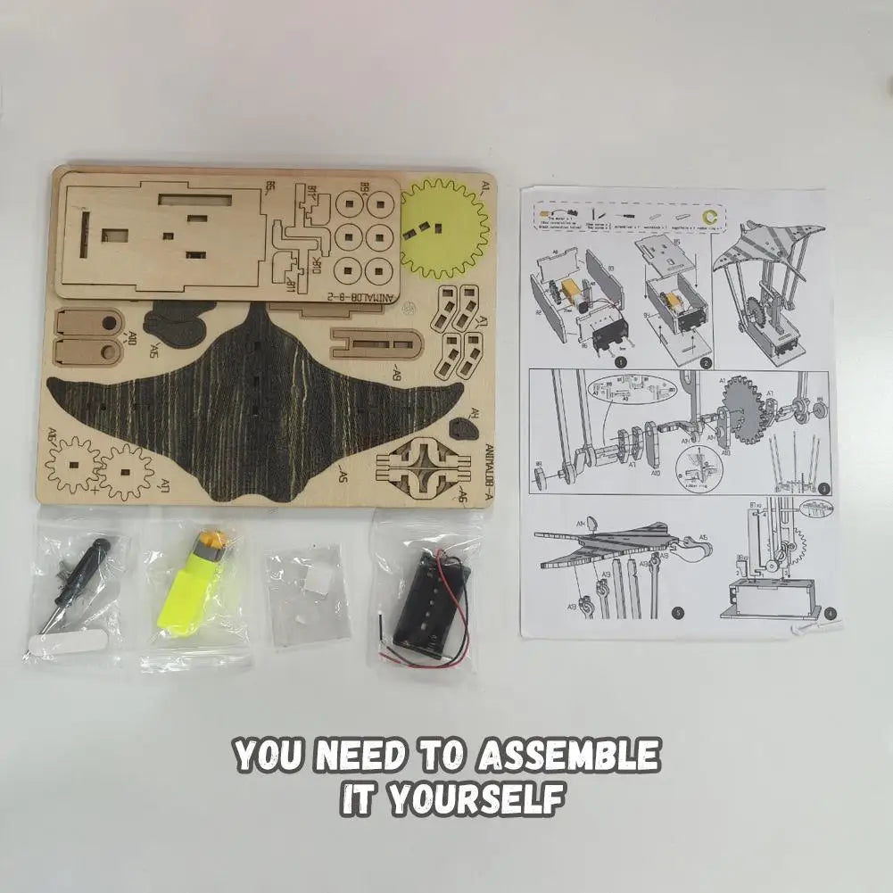 Artisan Wooden Manta Ray Automaton Handcrafted