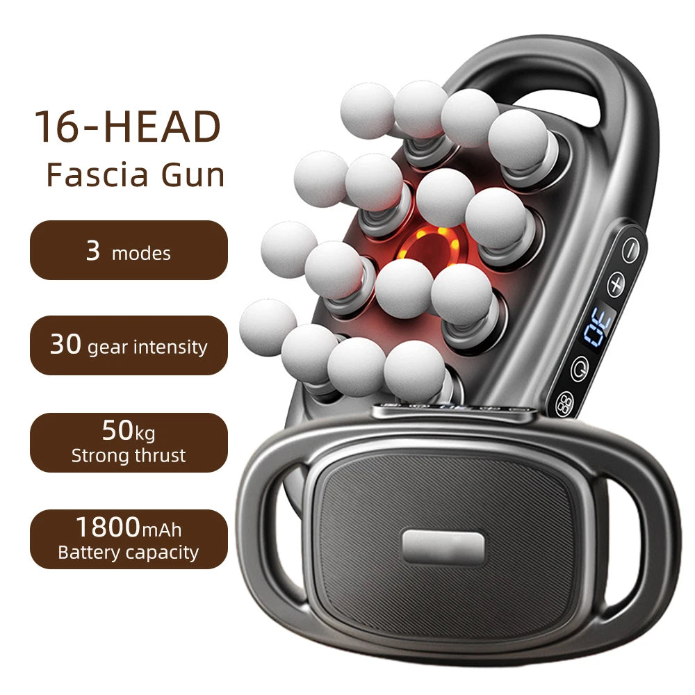 42-Heads Fascia Gun High-Frequency Vibration Body Massage