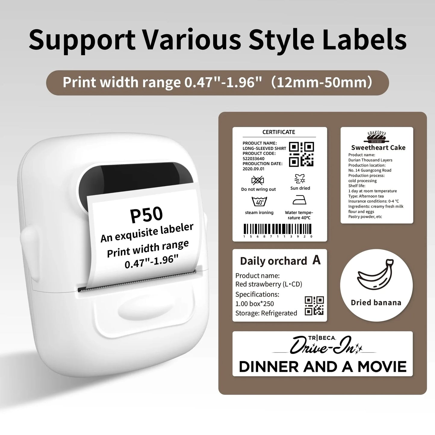 Handheld Label Maker P50 Label Printer