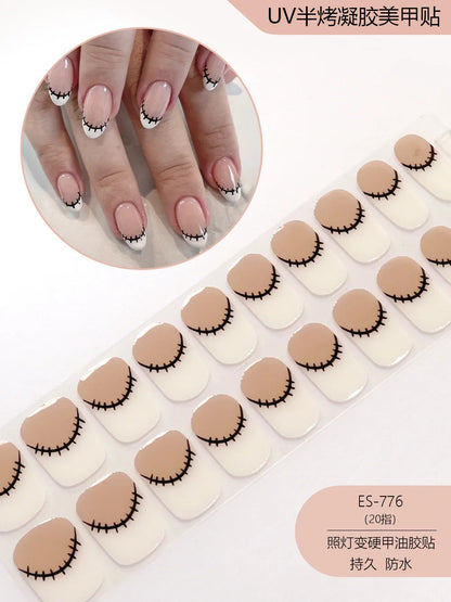 20 Tips Christmas Series UV Semi-cured Gel Nail Stickers