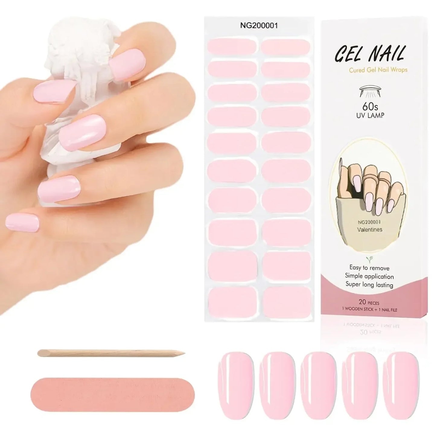 16/20Tips Semi-Cured Nail