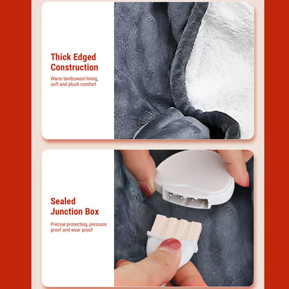 Electric Wearable Blanket with Sleeves Hood and Foot Pocket