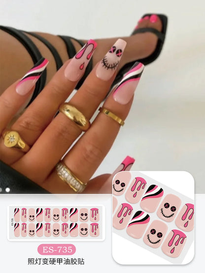 20 Tips Christmas Series UV Semi-cured Gel Nail Stickers