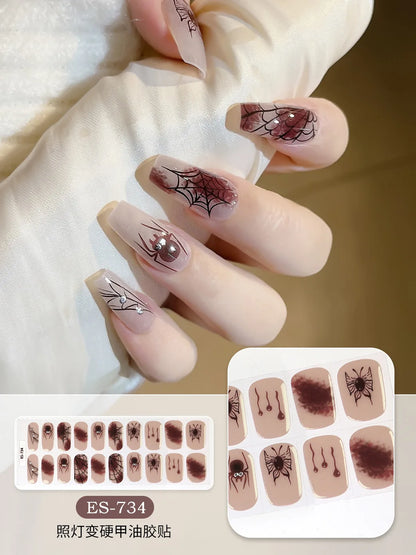 20 Tips Christmas Series UV Semi-cured Gel Nail Stickers