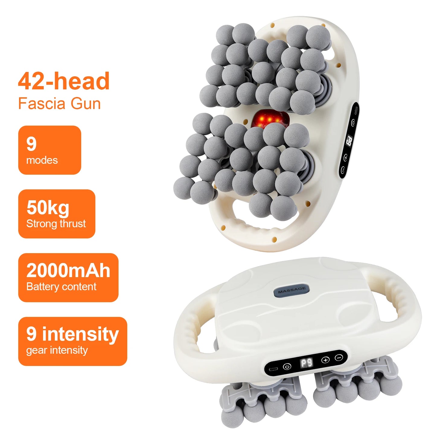 42-Heads Fascia Gun High-Frequency Vibration Body Massage