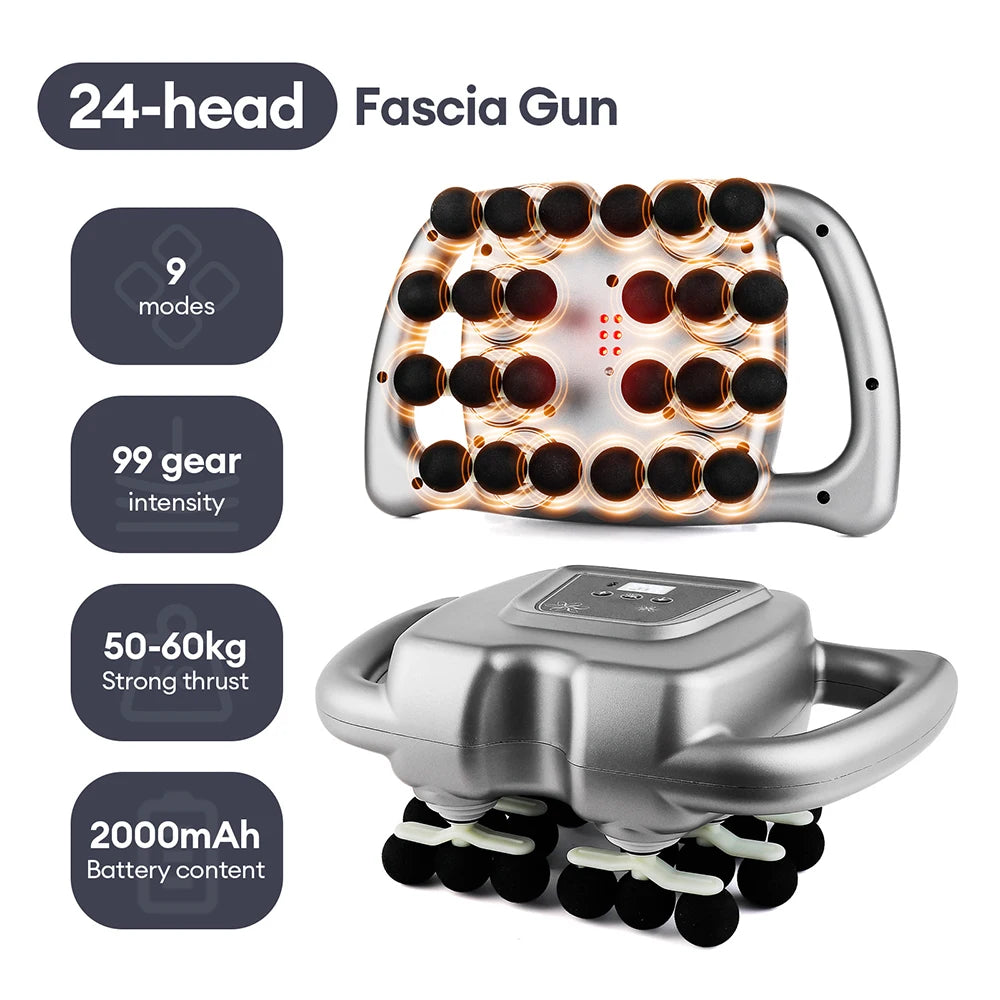 42-Heads Fascia Gun High-Frequency Vibration Body Massage