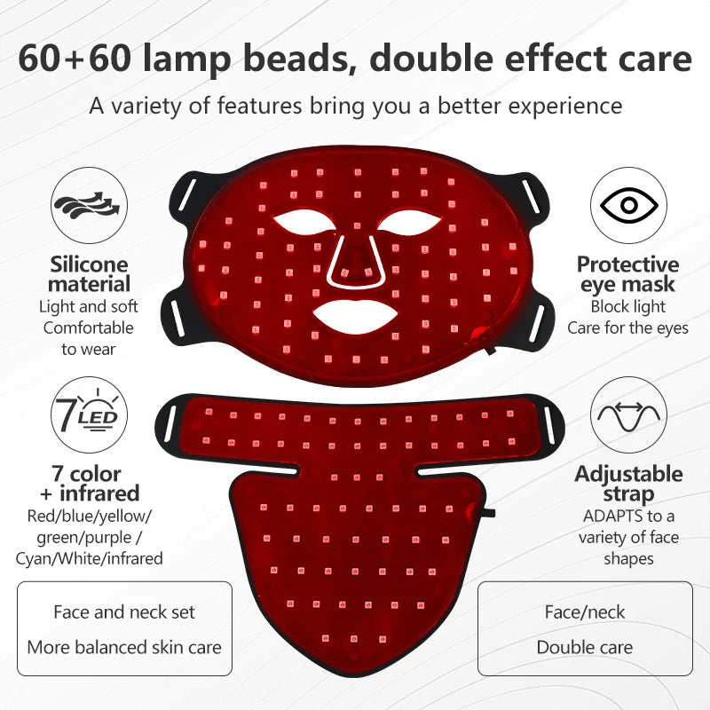 LED Facial Mask with Neck