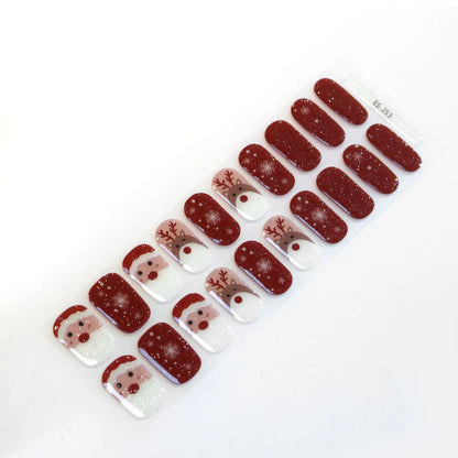 20 Tips Christmas Series UV Semi-cured Gel Nail Stickers