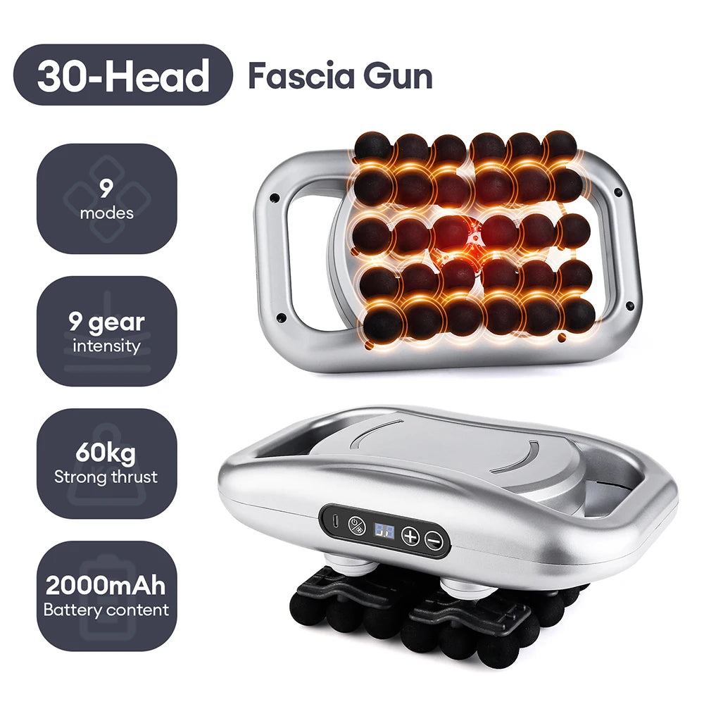 42-Heads Fascia Gun High-Frequency Vibration Body Massage