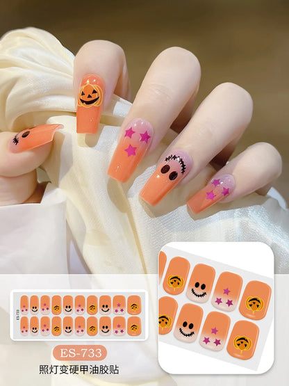 20 Tips Christmas Series UV Semi-cured Gel Nail Stickers