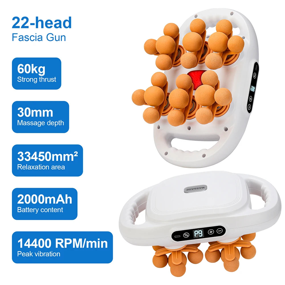 42-Heads Fascia Gun High-Frequency Vibration Body Massage