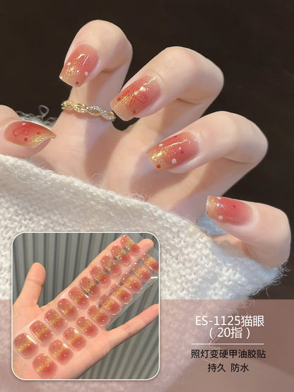 20 Tips Christmas Series UV Semi-cured Gel Nail Stickers