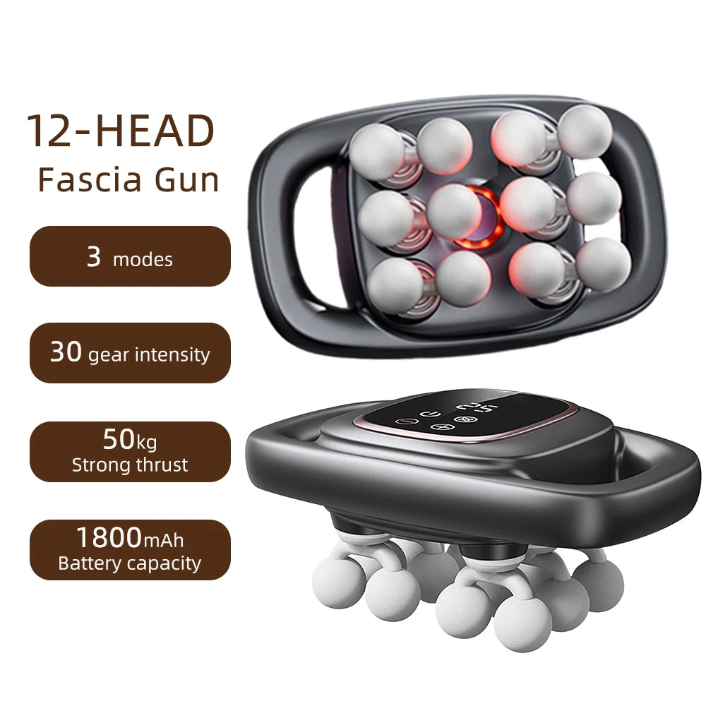 42-Heads Fascia Gun High-Frequency Vibration Body Massage