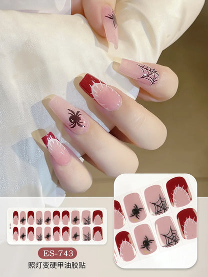 20 Tips Christmas Series UV Semi-cured Gel Nail Stickers